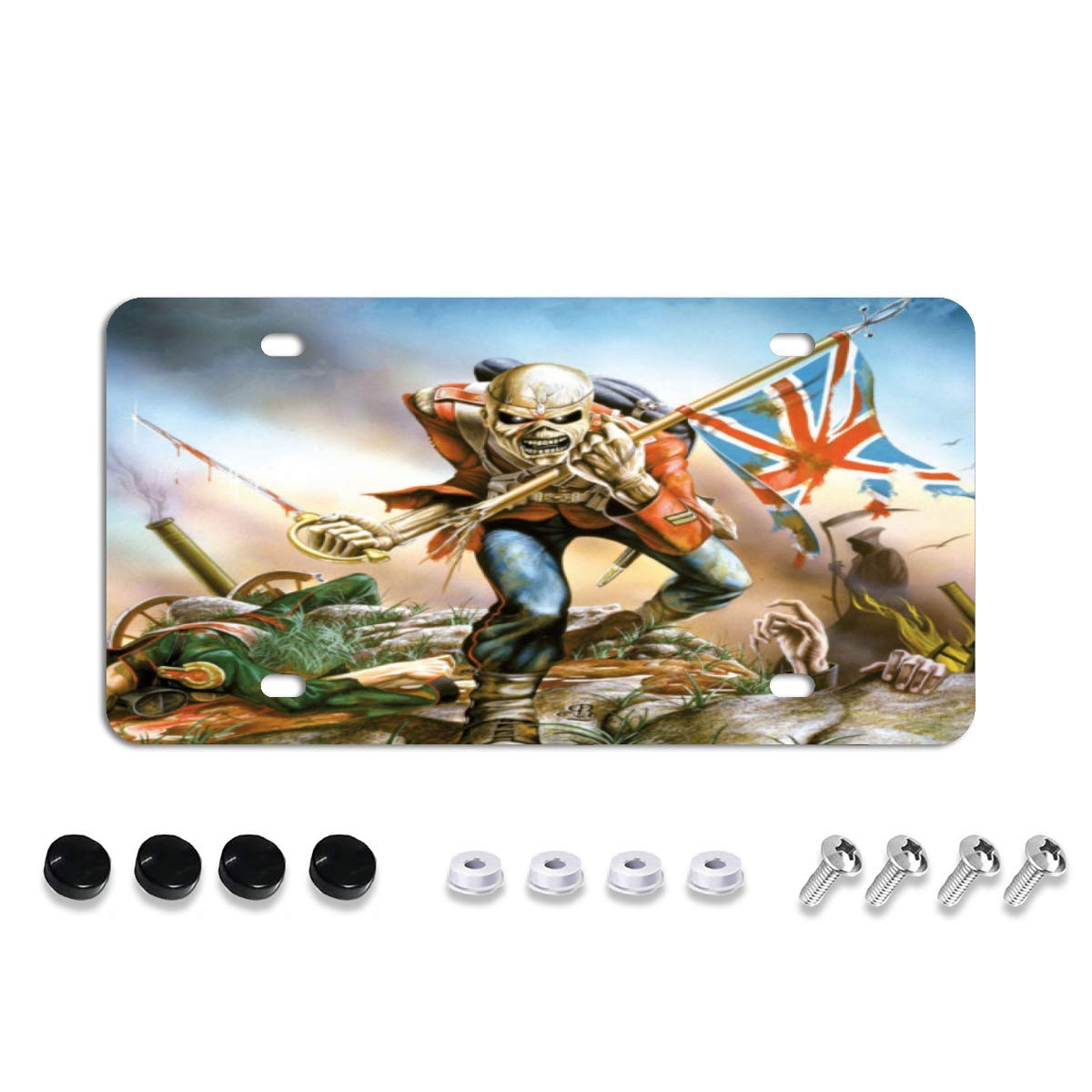 HCLIFE Iron-Maiden License Plate, Decorative Car Front License